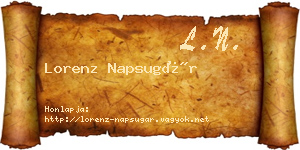 Lorenz Napsugár névjegykártya